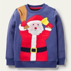 Mini Boden Christmas front and back sweatshirt sz2-3y